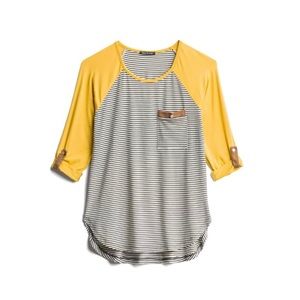 Staccato Madelene Roll Tab Knit Top